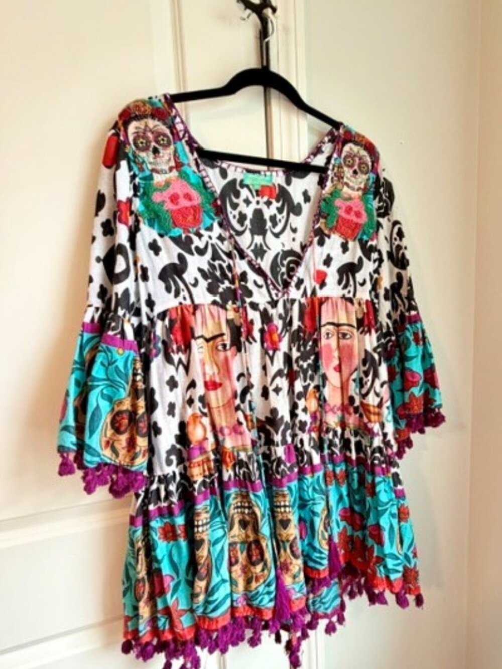Antica Sartoria Frida Kahlo and sugar skull dress